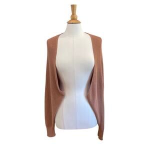 New Angie Tan Open Cardigan Shrug Sweater, Boho, Y2K, Balletcore, Size S